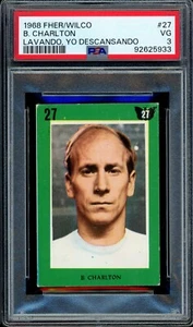 1968 BOBBY CHARLTON FHER/DETERGENTE WILCO LAVANDO, YO DESCANSANDO #27 (PSA 3) - Picture 1 of 2