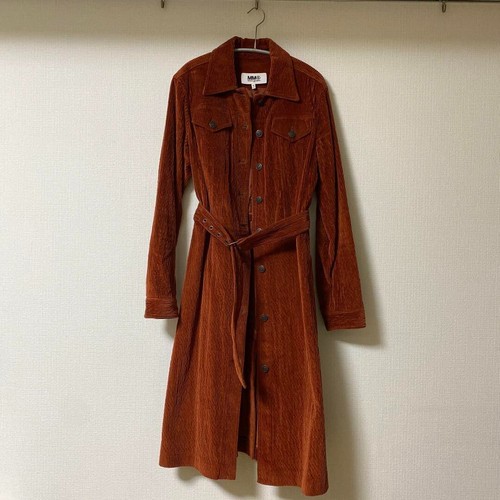MM6 Maison Margiela abito cappotto donna leggero con cintura taglia 36 marrone GIAPPONE