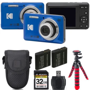 Kodak PIXPRO FZ55 Digitalkamera (blau) + extra Akku + Stativ + Tasche - 32GB Kit - Bild 1 von 7