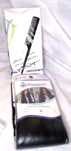 Pelidon Curly Clip in Hair Extensions 1B DK BROWN New - Picture 1 of 5