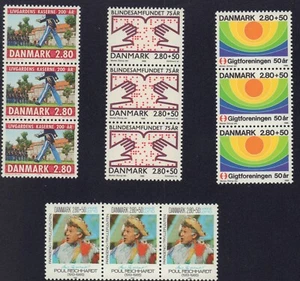 DANIMARCA 1986 STRISCIA X 3 LOTTI B68-B70, 792 OTTIME CONDIZIONI MNH - Foto 1 di 1