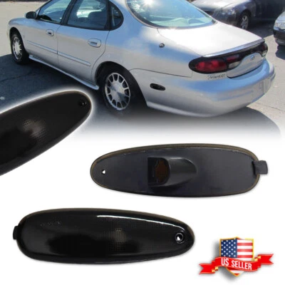 2X Smoked Lens Rear Side Marker Lights For 1996-1999 Ford Taurus Mercury Sable - Image 1 of 4