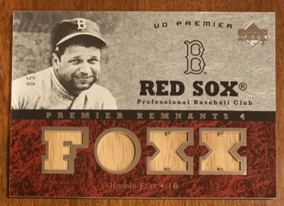 Jimmie FOXX 2007 UD Premier Remnants 4 Quad Bat Relic #PR4-JF 5/27 NM HOFer - Image 1 of 2