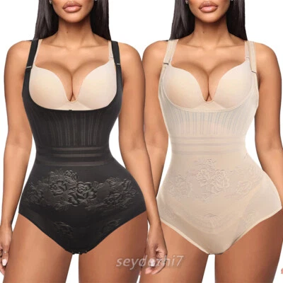 Women's Firm Tummy Control Shapewear Full Body Shaper Slimming No Show Bodysuit