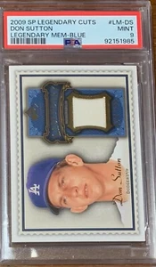 2009 SP Legendary Cuts Mem Blue #LMDS Don Sutton 34/100 PSA 9 Pop 1 -0higher - Picture 1 of 3