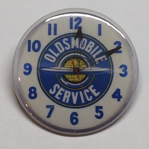 Reloj de servicio Oldsmobile espejo de bolsillo publicitario estilo vintage - Imagen 1 de 2