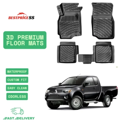 For Mitsubishi L200 2005-2018   3D Car Floor Mat Premium - Image 1 of 4