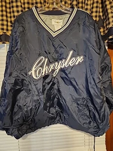 Vintage Chrysler gesticktes Logo Herren dunkelblau Rundhals gefüttert Windbreaker Gr. L - Bild 1 von 8