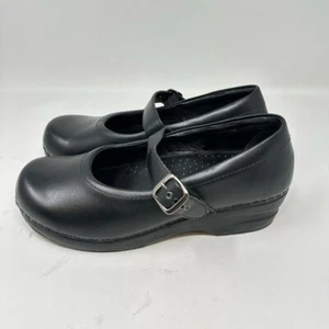 L.L. BEAN Black Leather Mary Jane Clogs, Women's Size 9.5M - Picture 1 of 16