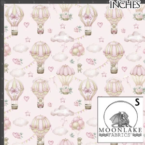 Pink Balloon Bears Repeat 100% Quality Cotton Poplin Fabric * Exclusive * - Picture 1 of 10
