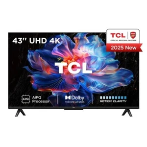 TCL 43V6C-UK 43 Inch LED 4K Ultra HD Smart TV Bluetooth WiFi - Picture 1 of 8