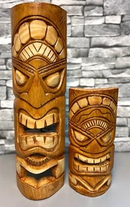 Wall Hanging Tribal Tiki Mask - Albesia Wood - Hand Carved - Picture 1 of 6