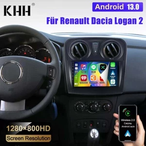 Für Renault Dacia Logan Sandero Carplay Autoradio Android 13 6+64G GPS Navi +Kam - Bild 1 von 18