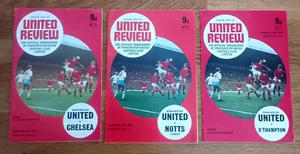 Manchester United 1969/70 Selection of Home League Programmes from menu - Picture 1 of 4