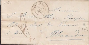 VORPHILATELISTISCHES KÖNIGREICH SARDINIEN 1850 BRIEF von TORTONA nach ALESSANDRIA - Bild 1 von 3
