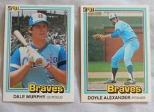 1981 Donruss Atlanta Braves Baseball Card Pick one