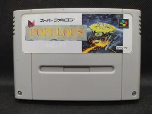 Populous - NEW SAVE BATTERY - Super Famicom Nintendo SFC JP - SHVC-PO - Picture 1 of 10