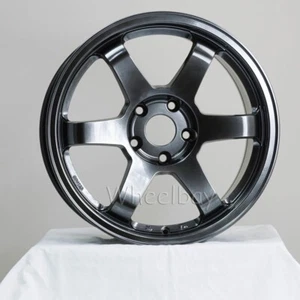 4 ROTA WHEEL GRID 2) 17X7.5 +45 & 2 ) 17X8 5X114.3 35 73 HYPERBLACK - Picture 1 of 5