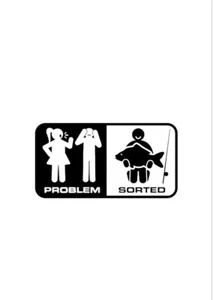 Problem Solved Funny Fishing Angling Vinyl Decal Sticker Tackle Box Car Van Jdm - Picture 1 of 4