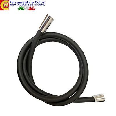 CAPALDO Flessibile doccia Nero 150 200 Cm Tubo per Doccia Vasca Bagno Doccino Universale