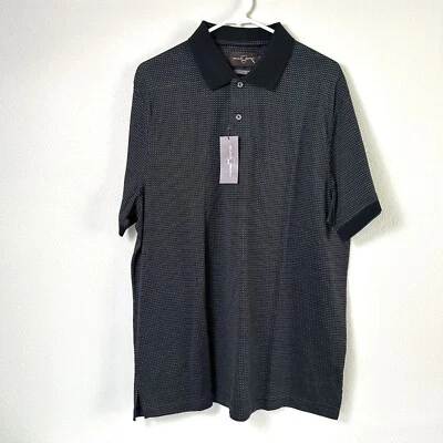 Black Brown 1826 Polo Shirt Mens L Black Short Sleeves Mercerized Cotton NWT - Image 1 of 4