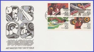 USA5 #C105-08 U/A ARTMASTER FDC BL4 Summer Olimpics Summer Olympics - Picture 1 of 1