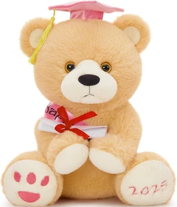 Morismos 12" Oso de Graduación 2025 - Peluche Regalo con Gorra y Diploma - Imagen 1 de 7