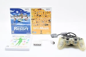 Lot 3 Nintendo Wii Sports Resort Wii Fit Plus Music Game Set w/Controller Japan - Picture 1 of 18