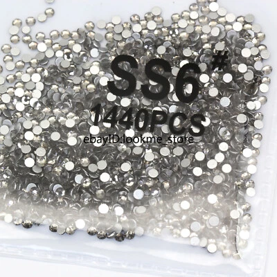 1440 piezas 2 mm (ss6) Cristal Vidrio Estrás Piedras Planas Gemas Arte en Uñas Artesanías Decoración Foto 1 de 4