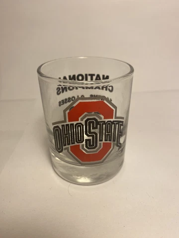 Ohio State Buckeyes 2002 NCAA Football National Champions Shot Glass HTF Mint Cover