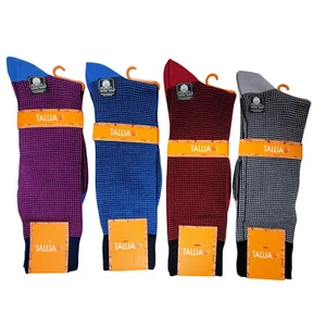 Tallia geflieste Baumwolle Anzugsocken Größe 10-13 *NEU* blau, rot, grau, lila - Bild 1 von 5