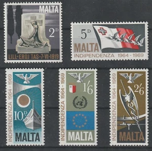 Malta 1969 #404-08 Fifth Anniversary of Independence - MNH - Picture 1 of 6