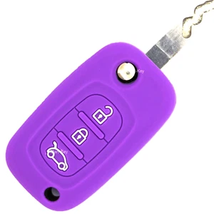 Custodia cover chiave silicone per Renault Twingo III Clio III Fluence Smart 453 - Foto 1 di 4