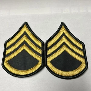 US Army Staff Sergeant Pair SSG/ E-6 Rank Dress Greens Class A Full Color - Picture 1 of 2