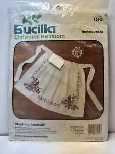 Bucilla Christmas Heirloom Christmas Cardinal Hostess Apron #82219 Sealed - Picture 1 of 2