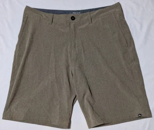 QUIKSILVER AMPHIBIAN Shorts Men 34 (Actual 36) Brown Heather Stretch Shorts - Picture 1 of 14