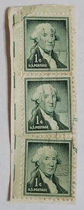 Sello postal de Estados Unidos ~ George Washington ~ c.1954 ~ 1¢ sello verde - 02 - Imagen 1 de 6