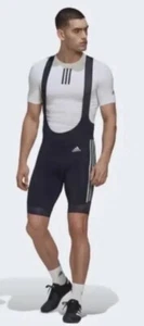 Pantaloncini ciclismo ADIDAS The Bib imbottiti stretti Aeroready Legend blu inchiostro HM6424 taglia S - Foto 1 di 6