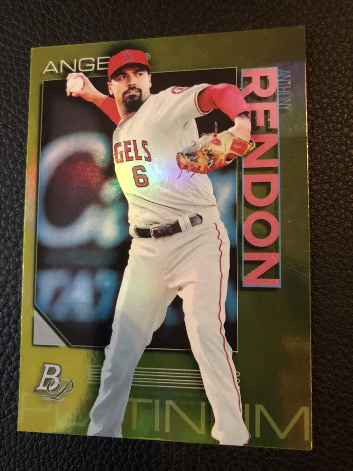 ANTHONY RENDON (ANGELS) - 2020 BOWMAN PLATINUM "CHARTREUSE" PARALLEL CARD #64 - Image 1 of 1
