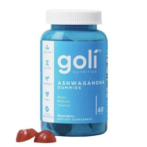 Goli Ashwagandha & Vitamin D Gummy - 60 Counts BBE☃ - Picture 1 of 8