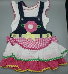 Nuevo Conjunto Camisa de Vestir Nannette Niñas Flor Volantes Talla 2T - Imagen 1 de 3