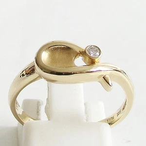 Ring Gold 375er Brillant Goldringe 9 kt Brillantringe Diamantringe Goldschmuck - Bild 1 von 5