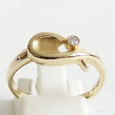 Ring Gold 375er Brillant Goldringe 9 kt Brillantringe Diamantringe Goldschmuck - Bild 1 von 4
