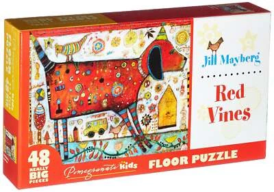 Pomegranate - Red Vines Floor Puzzle by Jill Mayberg Jigsaw Puzzle (48 Pieces) - image 1 of 2