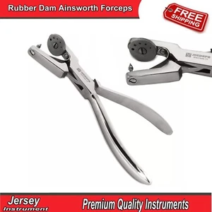 Gummi Dam Ainsworth Klemmen Zange Endodontie Bohrer Locher Perforator Dental - Bild 1 von 4