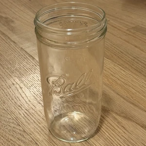 Ball 24 oz Pint-and-a-Half 1 1/2 Wide Mouth Glass Jar - Vintage Discontinued - Picture 1 of 7