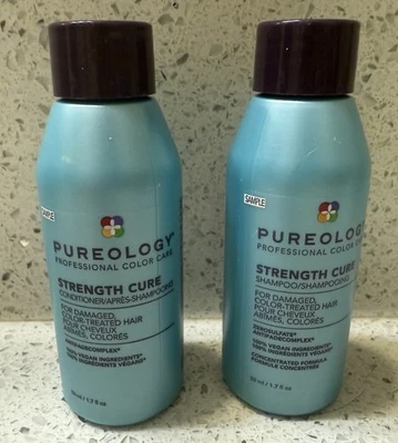 Pureology Strength Cure Shampoo & Conditioner TRAVEL SIZE DUO 1.7 oz./50 ml each - Image 1 of 3