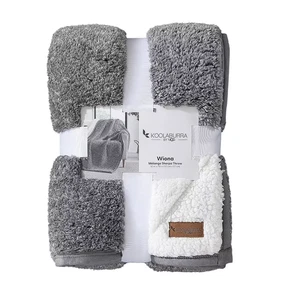 Koolaburra by UGG Wiona Melange Sherpa Throw 50 x 70 Stone Gray NEW - Picture 1 of 4