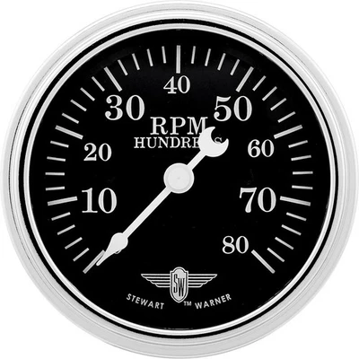 Stewart Warner 82660 Wings Tach, Black - Image 1 of 4