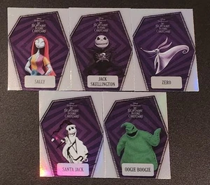 DISNEY TIM BURTON'S THE NIGHTMARE BEFORE CHRISTMAS MINI STICKER CARD SET OF 5 - Picture 1 of 1